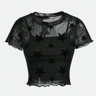Top Transparente Estrellas - Night Glow