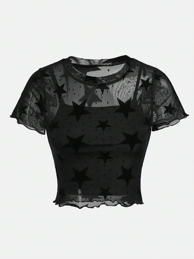 Top Transparente Estrellas - Night Glow