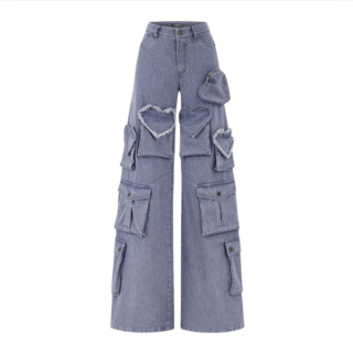Jeans Oversize con Corazones - Rebel Love